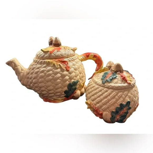 Fall 2 piece teapot set, o/s - Picture 3 of 9